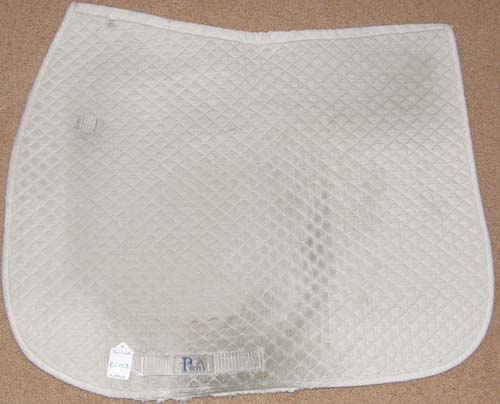 Perris Quilted Cotton Dressage Pad English Saddle Pad White