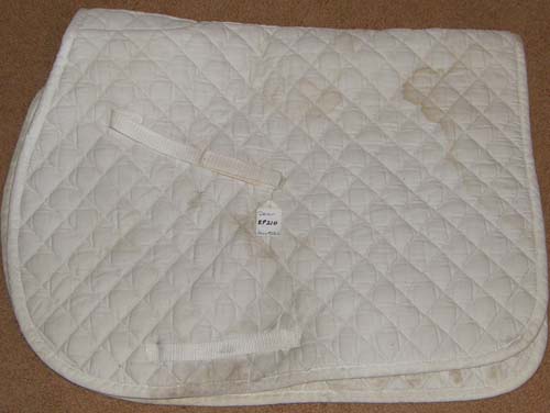 Dover Quilted Cotton Event Pad English Saddle Pad White