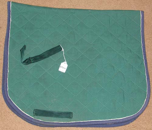 Quilted Cotton Event Pad English Saddle Pad Dressage Pad Hunter Green