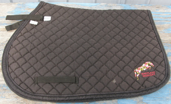 Perri's Quilted Cotton Event Pad Dressage Pad All Purpose English Saddle Pad Black