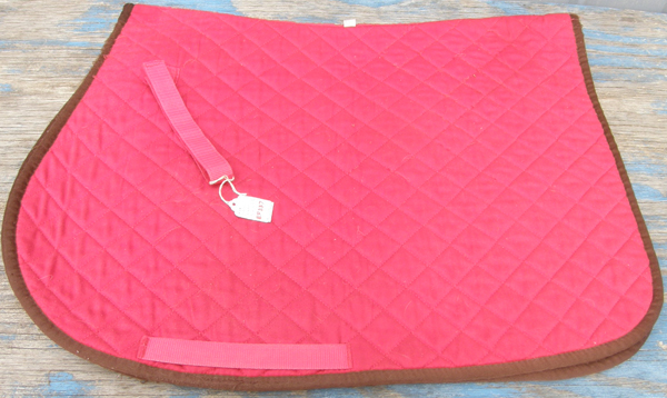 Roma Quilted Cotton Event Pad Dressage Pad AP All Purpose English Saddle Pad Red