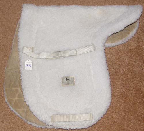 SLT Fleece Contour Dressage Pad Super Quilt Fleece English Saddle Pad White