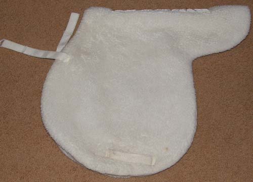 Fleece Quilted Cotton Contour Pad Super Quilt AP Pad Fleece English Saddle Pad White