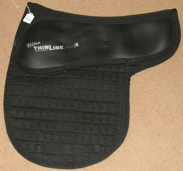 ThinLine Cotton Comfort Fitted Dressage Pad Quilted Cotton Comfort Contour Saddle Pad with Half Pad Thin Line English Saddle Pad Black
