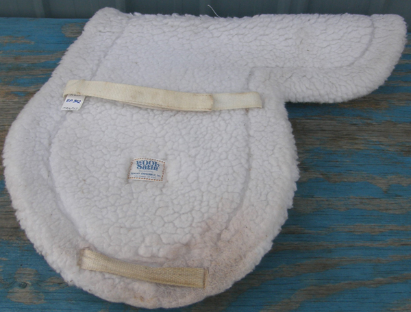Toklat Wool Satin Saddle Pad Close Contact Fleece AP English Saddle Pad White