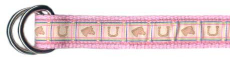 EQ Pink Ribbon Pony Belt Pony Ribbon Belt Horse Print Web Belt M