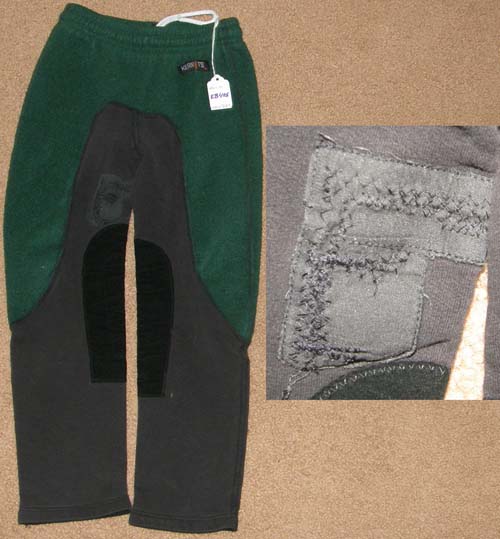 Kerrits On Course Pull On Fleece Schooling Tights Knee Patch English Breeches Winter Riding Pants Childs S Hunter Green