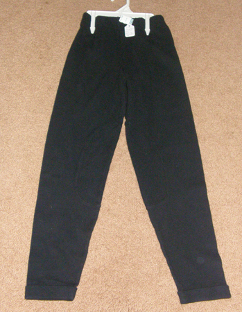 Hartstrings Ribbed Knit Pull On Jodhpur Breeches Knee Patch English Breeches Riding Pants Schooling Tights Childs 10 Black
