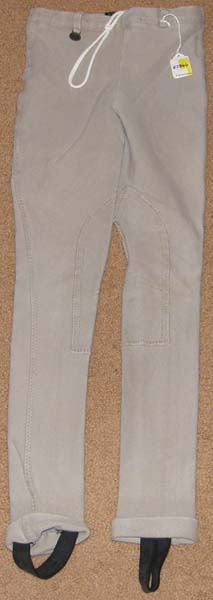 On Course Pull On Jodhpur Breeches Knee Patch English Breeches Riding Pants Tall Childs 10 Grey Lead Line Short Stirrup Riders