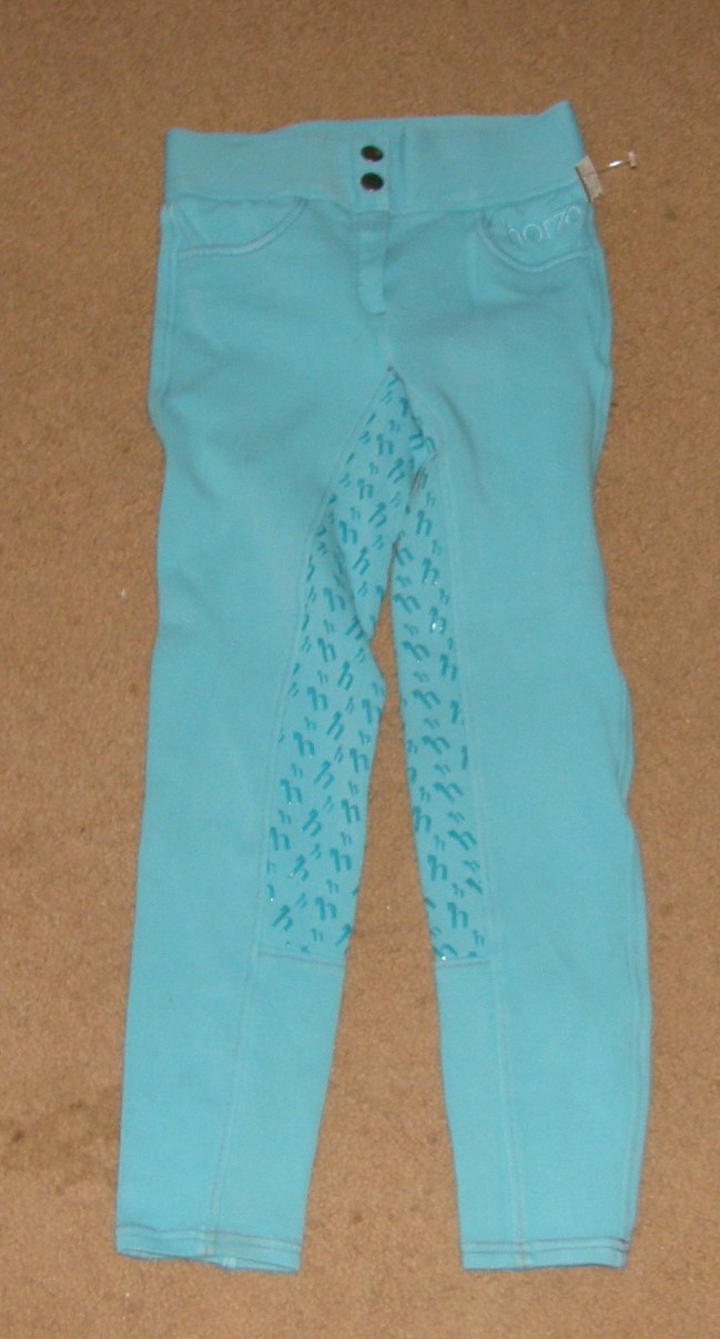 Horze Active Kids Pull On Silicone Full Seat Breeches English Riding Pants Youth/Jr L 22" waist