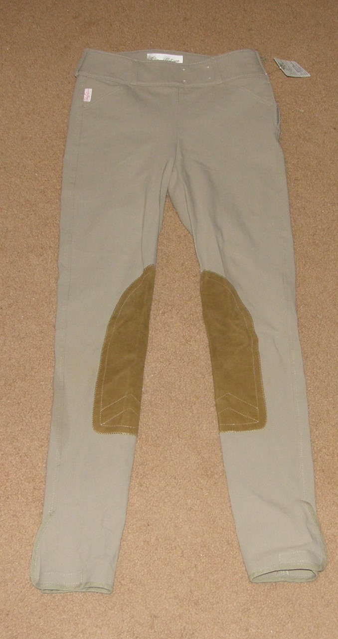 Tailored Sportsman Trophy Hunter Breeches Mid Rise Knee Patch English Breeches Riding Pants Ladies 24L Tan