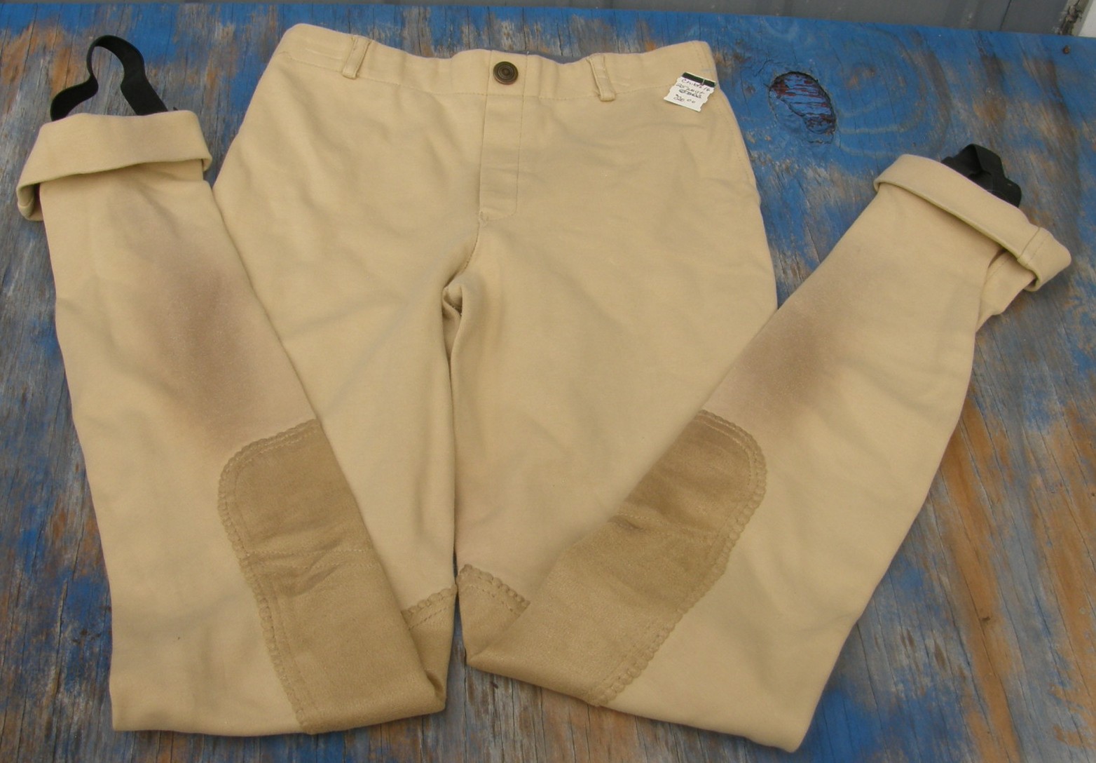 Kerrits Kids Crossover Extended Knee Patch Jodhpur Breeches English Breeches Riding Pants Youth XL 26" Waist Sand