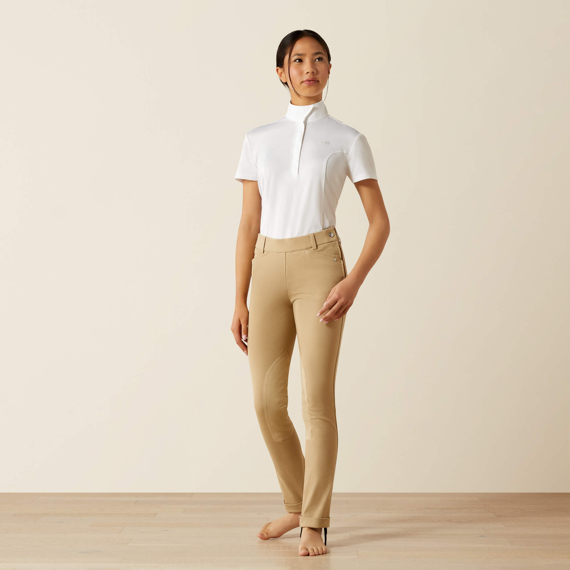 Ariat Heritage Side Zip Knee Patch Jodhpur Breeches English Breeches Riding Pants Youth 14R 26" Waist Tan
