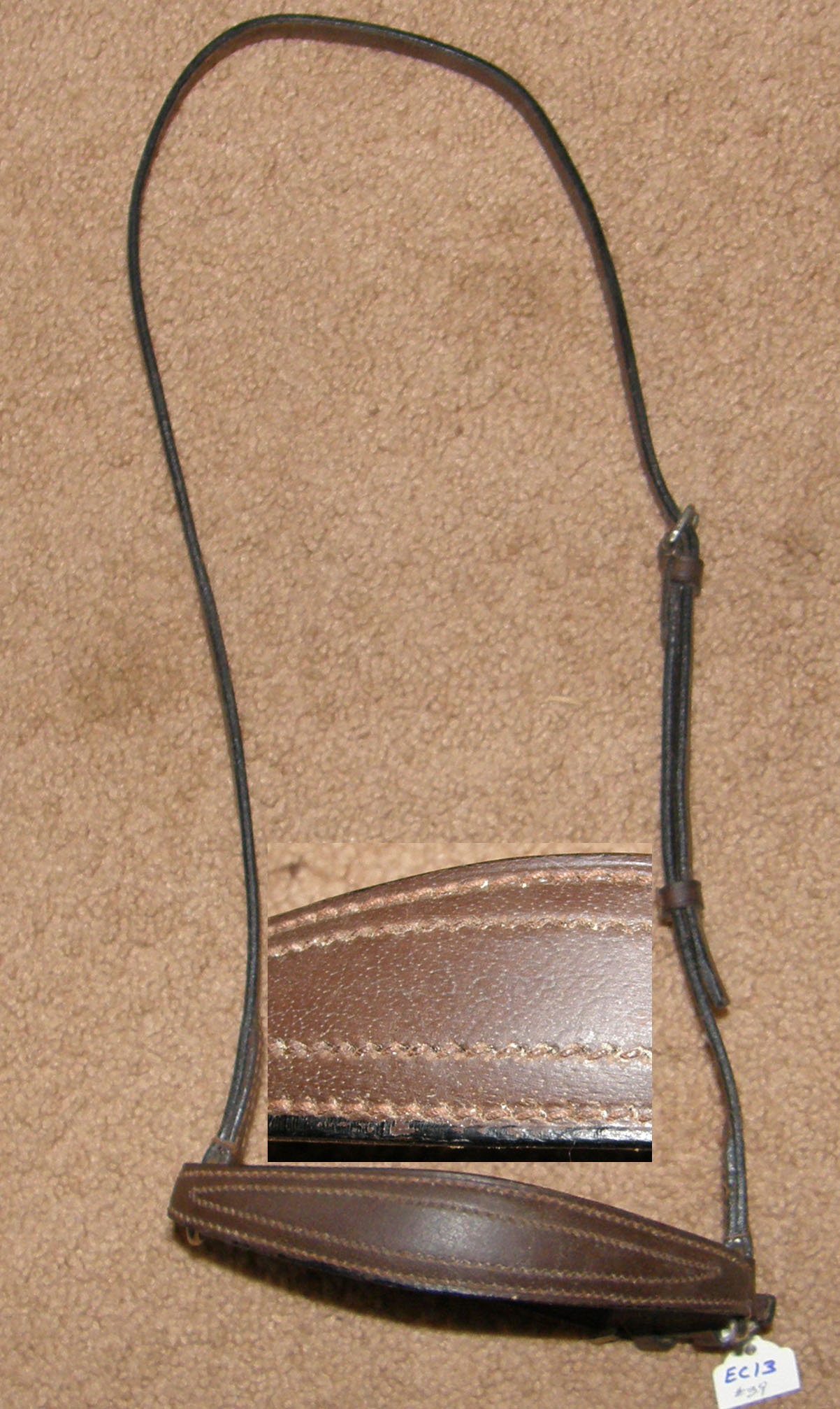 English Caveson with Shaped Noseband Brown Horse