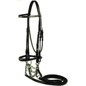 Gatsby Weymouth Show Bridle Weymouth Bridle Full Bridle Double Bridle English Bridle with Snaffle & Curb Reins Cob Horse