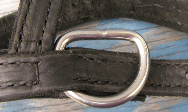 Leather Bitless Bridle Headstall English Western Trail Bridle Sidepull Bridle Black Pony/Cob