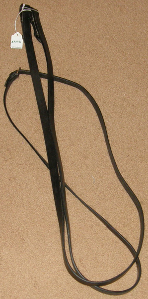 3/4” Black Flat Leather English Reins 54"