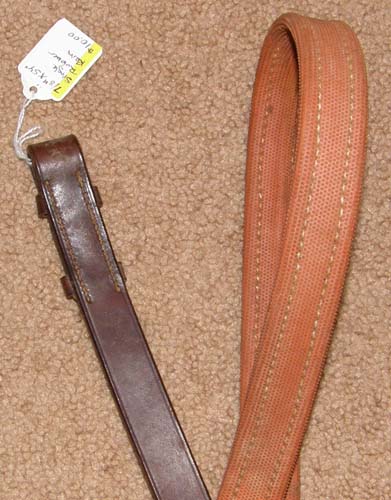 Crosby 7/8” Rubber Reins English Reins Replacement Parts Single Rubber Rein Brown 54"