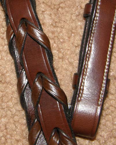 5/8” Laced Reins English Reins Replacement Parts Single Laced Rein Brown 53"