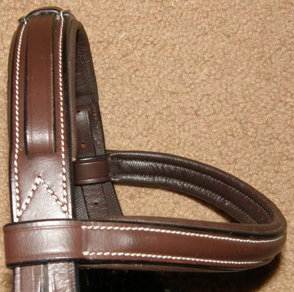 Henri de Rival? HDR? Kincade? Mono Crown Figure 8 English Headstall Laced Reins Jumper Bridle Monocrown Padded Round Raised Figure Eight Noseband Bridle Brown Cob