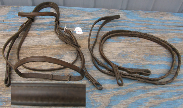 Abbey Round Raised Snaffle Bridle English Bridle Laced Reins Horse