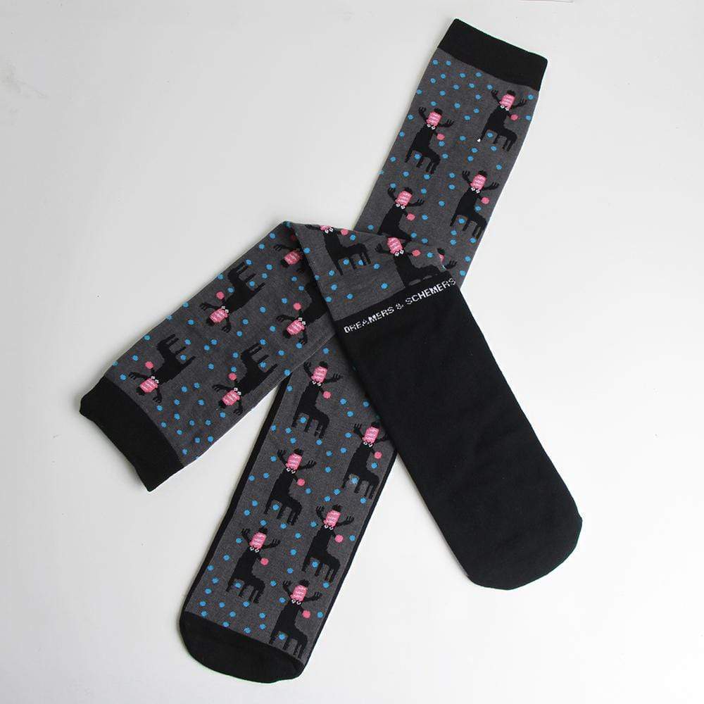 Dreamers & Schemers Boot Socks English Riding Socks Limited Edition Rudolph Knit Socks