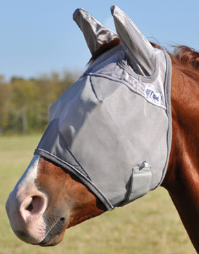 Cashel Cool Crusader Fly Mask Standard Nose With Ears Horse Grey
