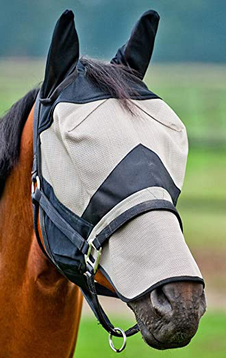 Horze Fly Mask With Ears Long Nose Horse