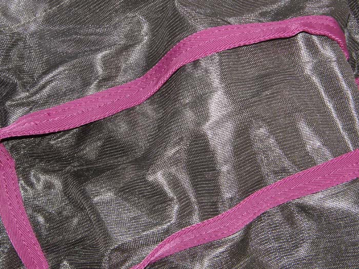 Saxon 84" SoftMesh Fly Sheet Standard Neck Soft Mesh Fly Sheet Belly Band Grey/Pink