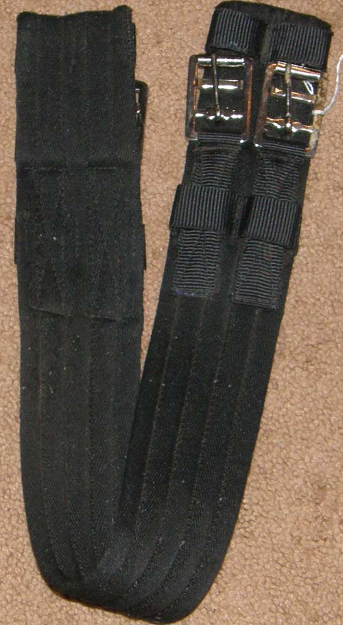 Web Padded Dressage Girth Easy Care Synthetic English Girth Black 25" 26"