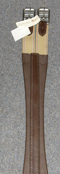 Millers Patterdale Anti-Chafe Shaped Leather English Girth Elastic Ends Dark Brown 44" 46" 52"