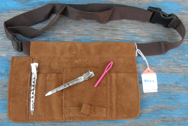 Mane & Tail Braiding Kit with Leather Pouch Clips Pull Through Needle