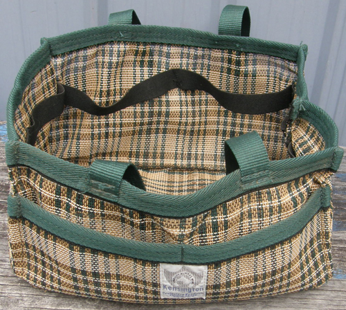 Kensington Show Tote Mesh Grooming Tote Bag Hunter Green Plaid