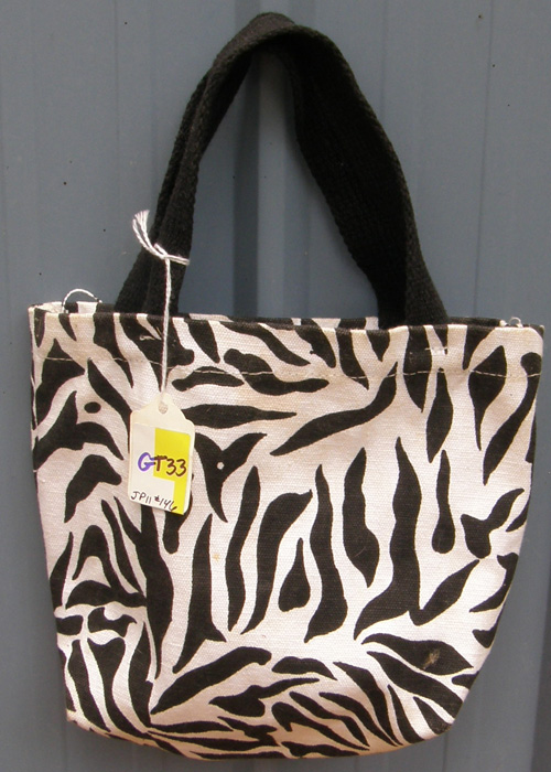 Zebra Print Grooming Tote Bag Ringside Tote Bag Ring Side Grooming Tote Pocketbook Handbag