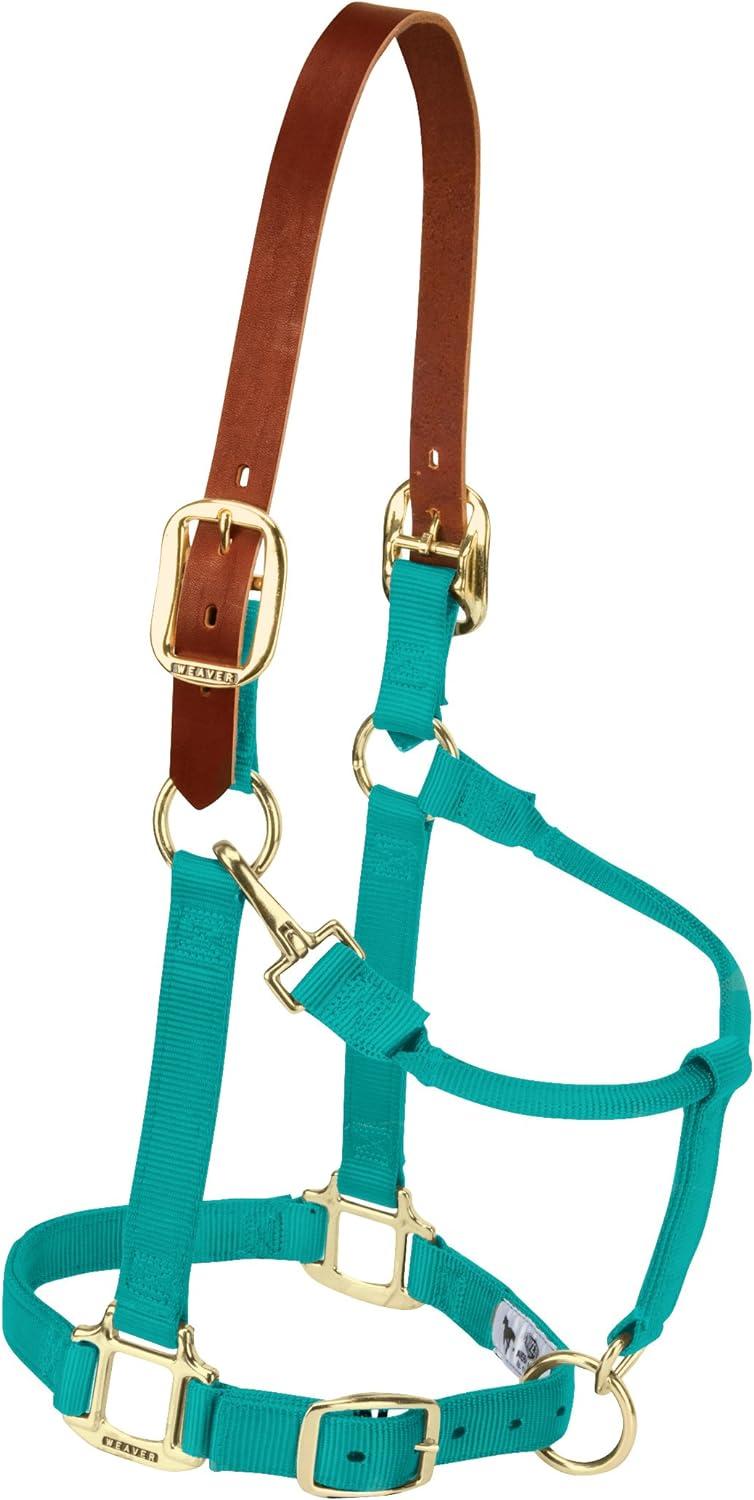 Weaver Breakaway Halter Adjustable Halter Nylon Safety Halter Leather Crown S Horse Halter Emerald Green