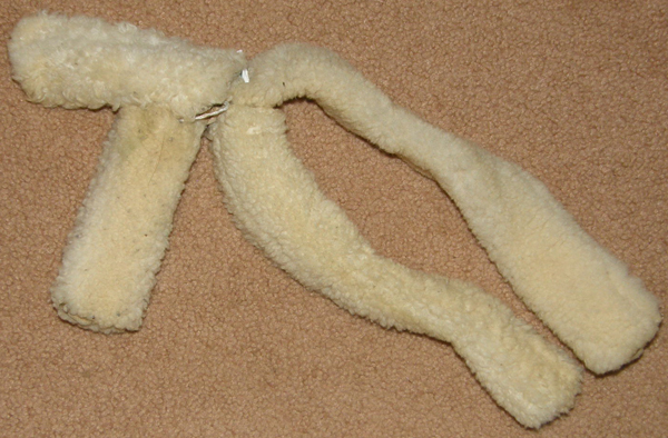 Real Wool Fleece Halter Fleece Tube Set 4 Piece Fleece Halter Kit Halter Tubes Natural