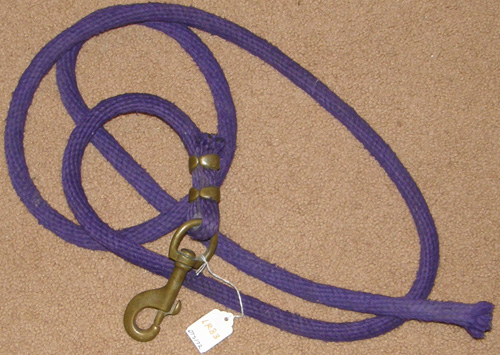 5/8" Poly Lead with Brass Bolt Snap Lead Rope Purple