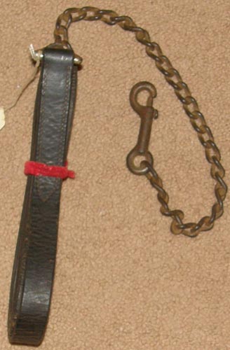 Leather Lead with Chain Lead Chain Brown