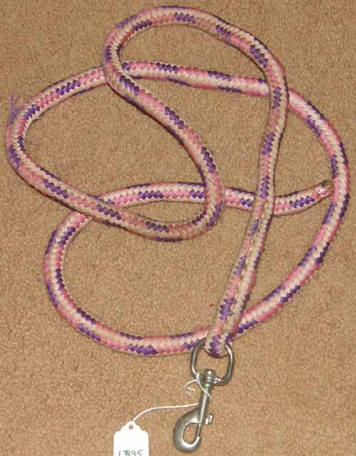 Poly Lead Rope Poly Rope Lead Pink/Purple/White 5/8" x 6' Childrens Pony Mini Lead