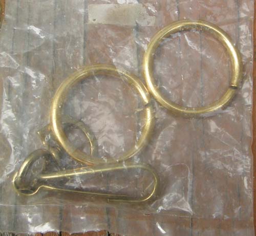 Brass Tone Ring & Swivel Spring Snap Set Hardware Repair Piece