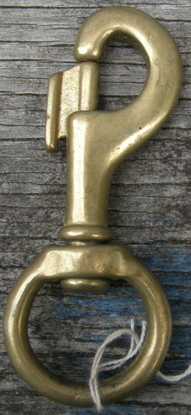 4 5/8" Brass Eye Bolt Swivel Snap Bolt Snap