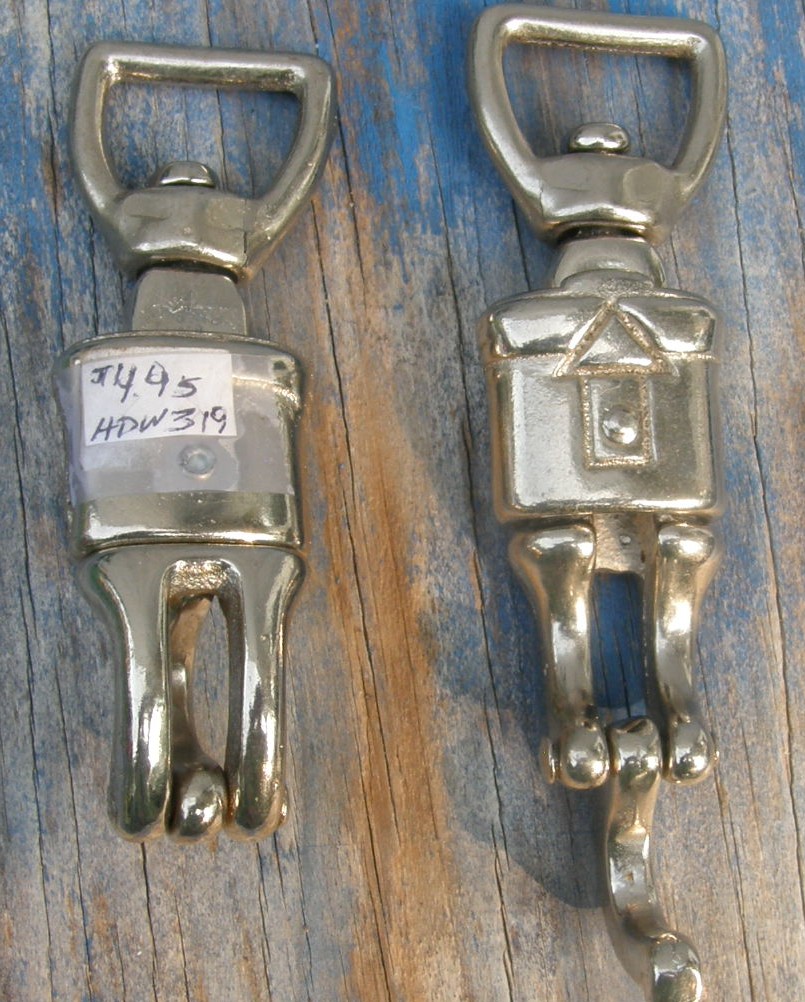 Nickel Plated Panic Snap 4 1/2" Swivel Quick Release Snap Square Eye Hardware Repair Piece