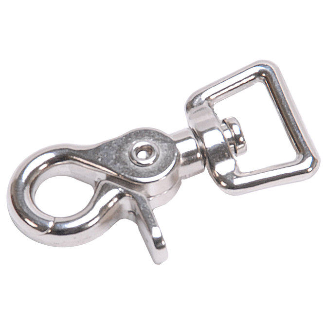Nickel Plated Trigger Snap Swivel Square End Scissor Snap Rein Snap 3/4"
