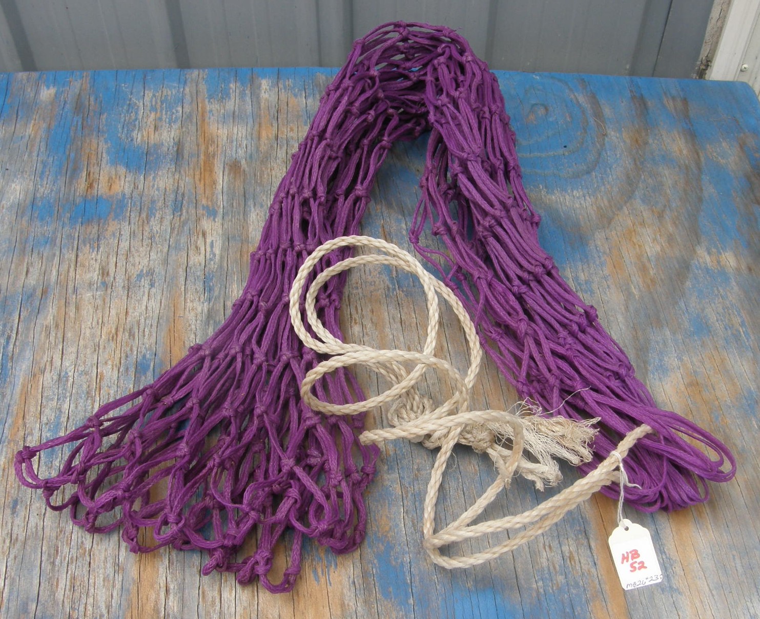 Slow Feed Poly Mesh Hay Net Small Feed Hole Hay Bag Knotted Nylon Hay Net Poly Hay Bag Purple