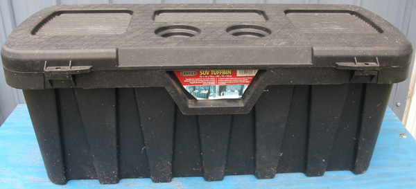 Contico SUV Tuff Bin Large Capacity Lockable Storage Bin Tack Trunk Storage Tote Black