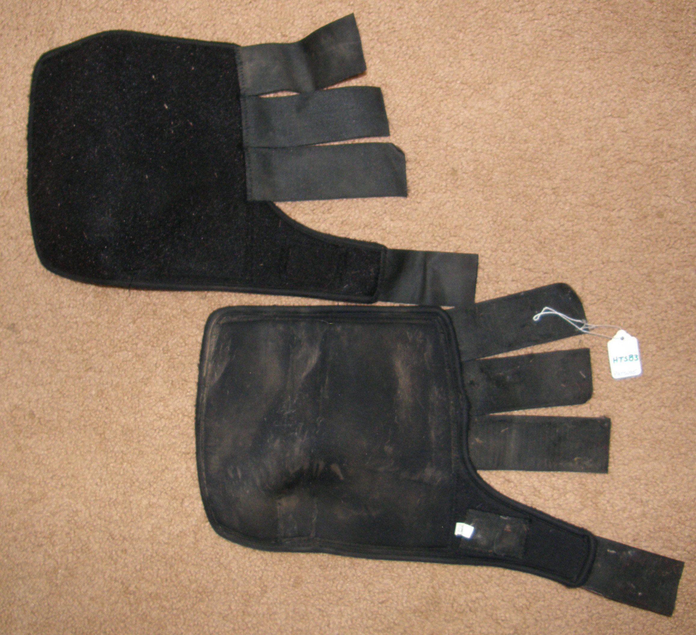 Tough-1 Neoprene Gel Sport Boots Quick Wrap Skid & Tendon Boots Leg Protection S Horse Black