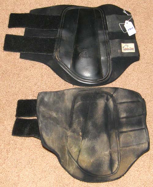 Nunn Finer Brushing Boots Double Strap Horse Splint Boots Tendon Boots Leg Protection Size 2 Cob Horse Black