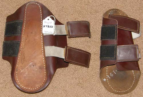 Tough-1 Leather Splint Boots Tendon Boots Leg Protection Horse Brown