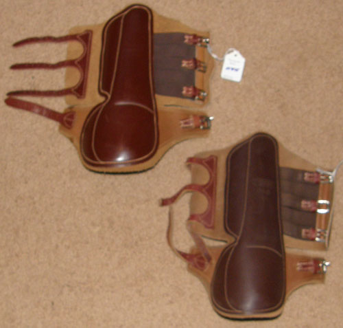 Tanbark Leather Ankle & Tendon Boot Trotting Boots Splint Boots & Ankle Guard M Horse Left Boot Only