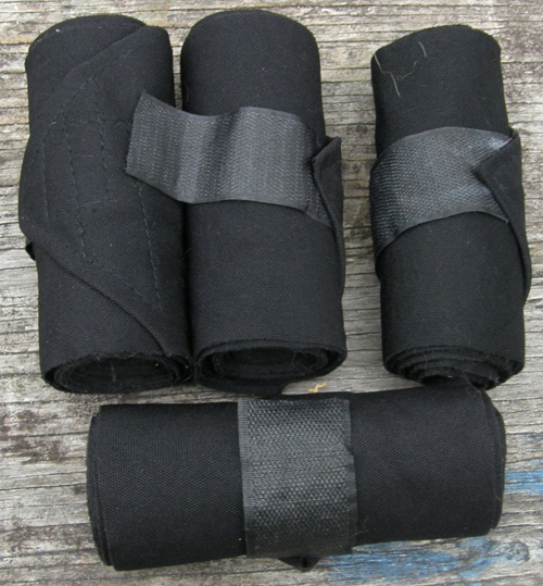 Nylon Standing Wraps Track Wraps Horse Knit Leg Wraps Leg Bandages Black